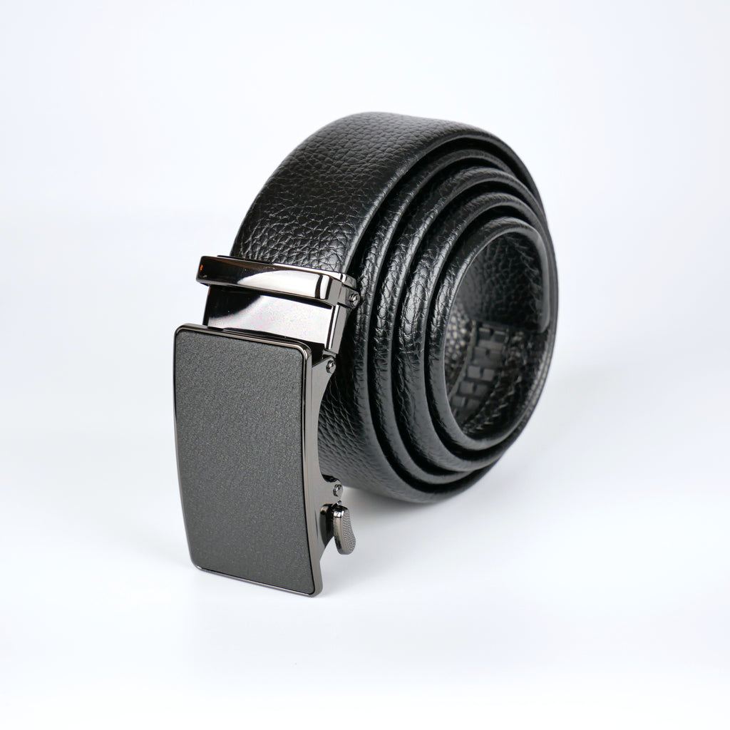 Standard svart bälte med automatiskt mörkt spänne Livremmar