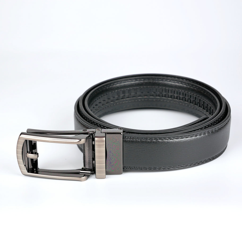 Klassiskt svart bälte med automatiskt mörkt spänne Livremmar