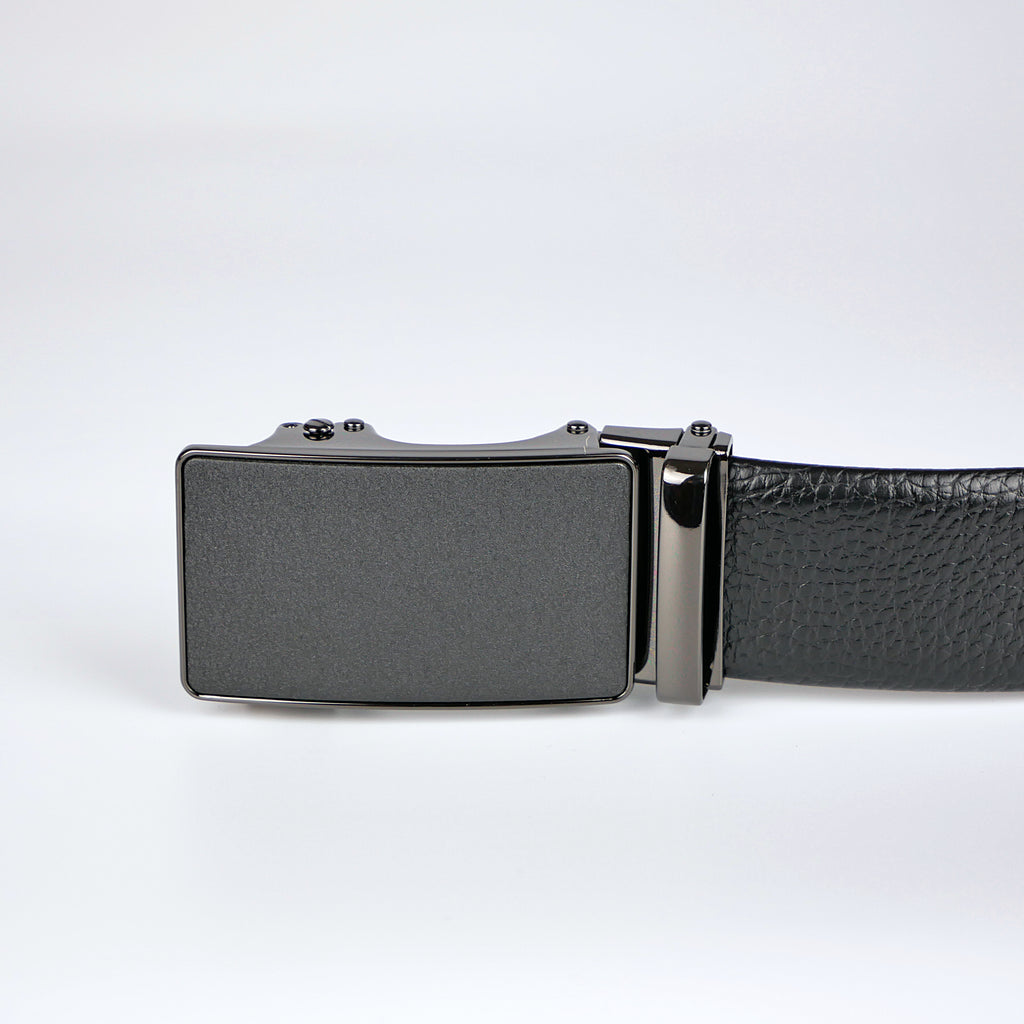 Standard svart bälte med automatiskt mörkt spänne Livremmar