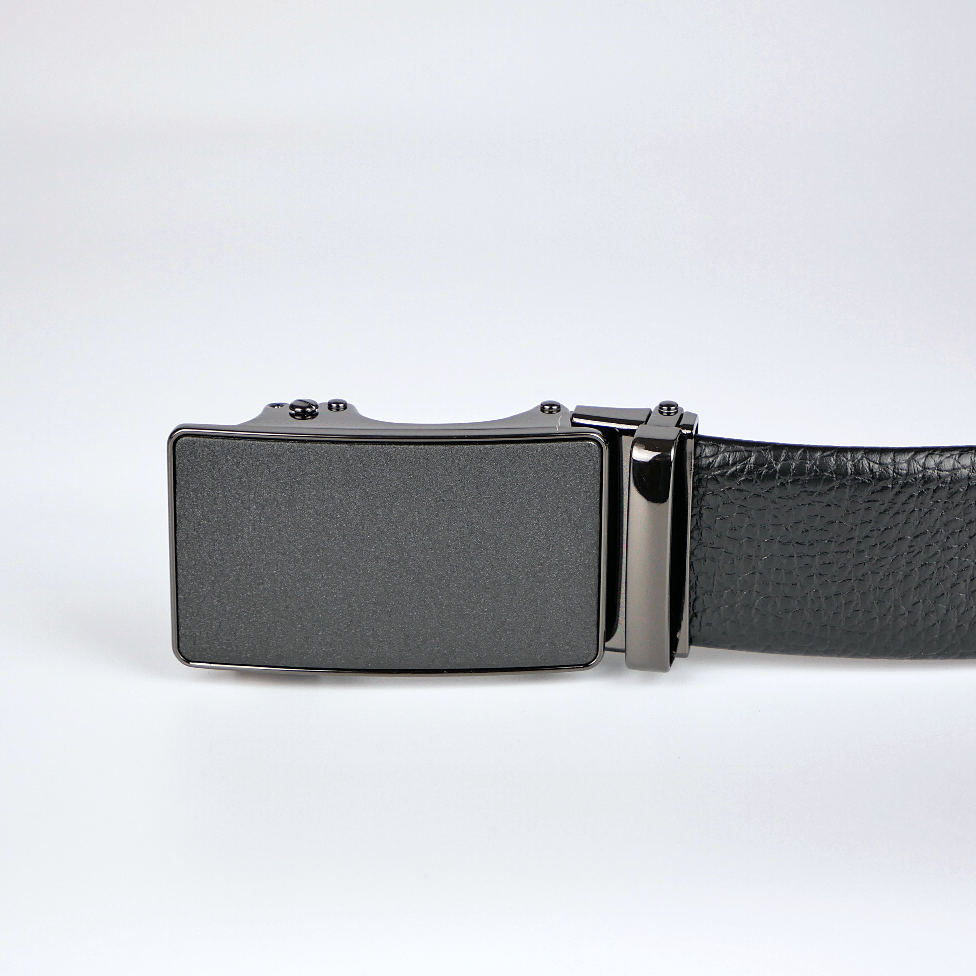 Standard svart bälte med automatiskt mörkt spänne Livremmar